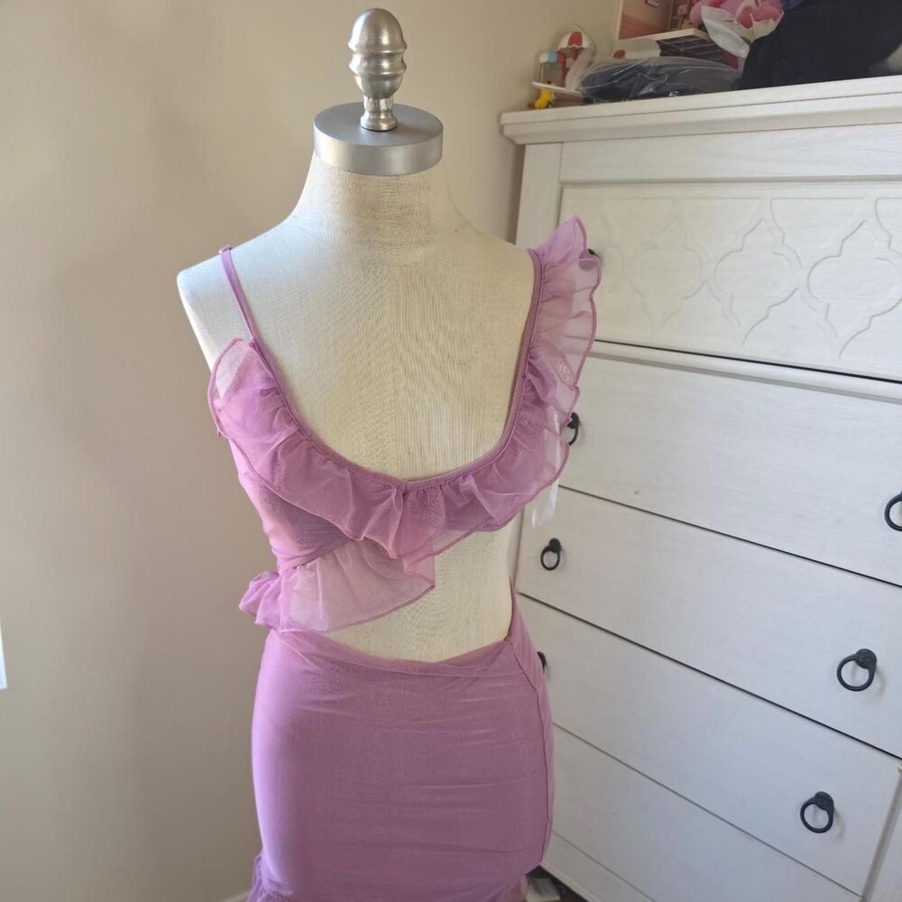 Unbranded Women's Purple and Pink Dress